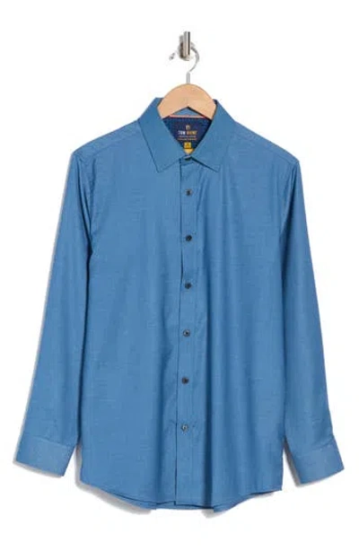 Tom Baine Denim Performance Button-up Shirt In Light Denim