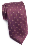 Tom Baine Floral Jacquard Tie In Red