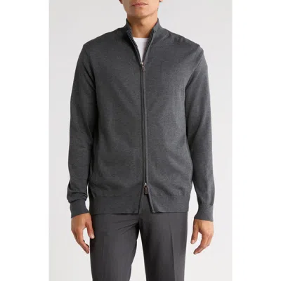 Tom Baine Full Zip Sweater In Animal Print