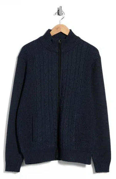 Tom Baine Full Zip Sweater In Multi