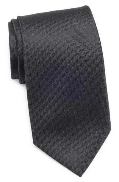 Tom Baine Geo Jacquard Tie In Black