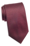 Tom Baine Geo Jacquard Tie In Red