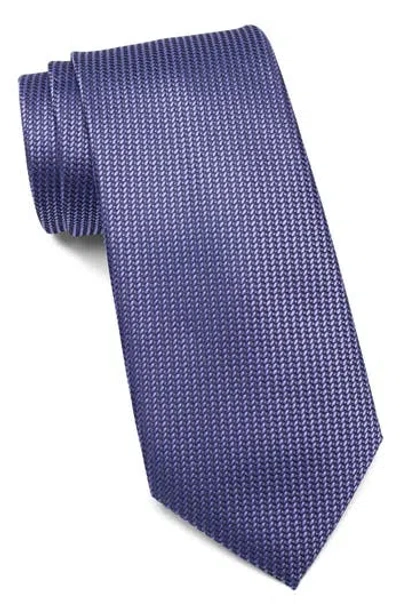 Tom Baine Geometric Texture Tie In Purple