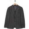 Tom Baine Knit Blazer In Gray