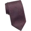 Tom Baine Leaf Jacquard Tie In Purple