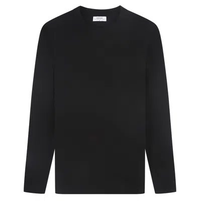 Tom Baine Men's Cashmere Feel Slim Fit Crew Neck Sweater In Black