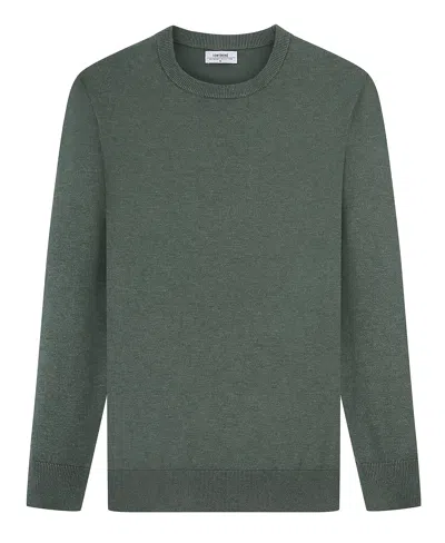 Tom Baine Men's Cashmere Feel Slim Fit Crew Neck Sweater In Green