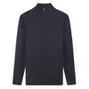 Tom Baine Men's Cashmere Feel Slim Fit Quarter Zip Sweater In Blue