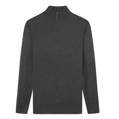 Tom Baine Men's Cashmere Feel Slim Fit Quarter Zip Sweater In Pink