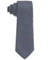 Tom Baine Men's Classic Pin Grid Pattern Tie In Blue