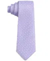 Tom Baine Men's Classic Pin Grid Pattern Tie In Purple