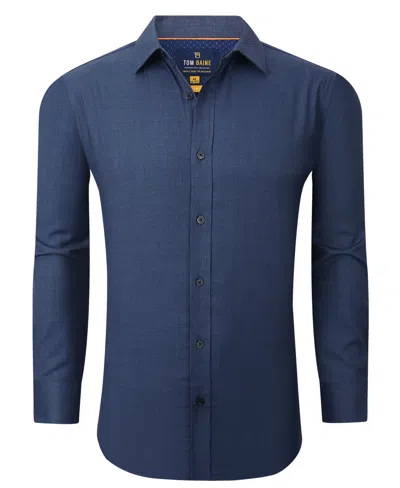 Tom Baine Men's Four-way Stretch Denim Button Down Dress Shirt