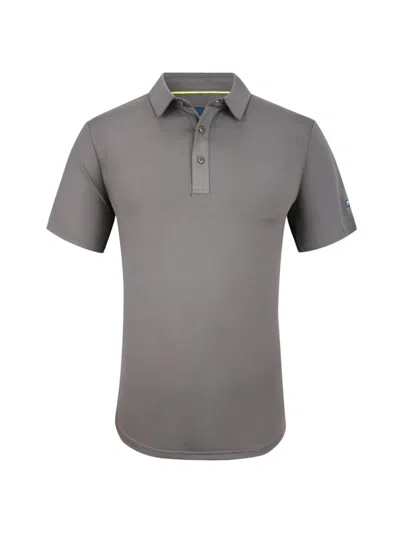 Tom Baine Men's Logo Slim Fit Polo In Charcoal