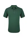 Tom Baine Men's Performance Solid Four-way Stretch Golf Polo In Hunter Green