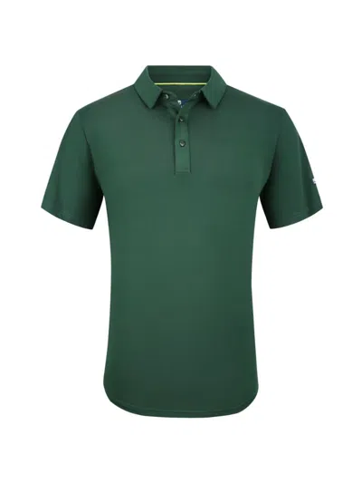 Tom Baine Men's Performance Solid Four-way Stretch Golf Polo In Hunter Green