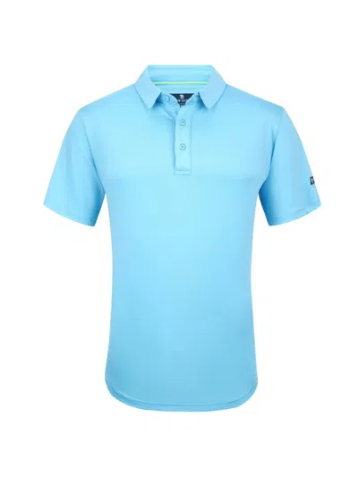 Tom Baine Men's Performance Solid Four-way Stretch Golf Polo In Light Blue