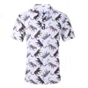 Tom Baine Patterned Slim Fit Performance Golf Polo In White