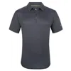 Tom Baine Men's Performance Geometric Print Four-way Stretch Golf Polo In Black