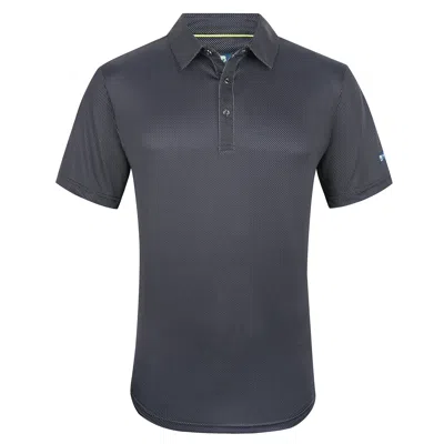 Tom Baine Men's Performance Geometric Print Four-way Stretch Golf Polo In Black