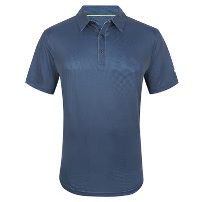 Tom Baine Men's Performance Geometric Print Four-way Stretch Golf Polo In Blue