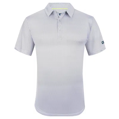 Tom Baine Men's Performance Geometric Print Four-way Stretch Golf Polo In Blue