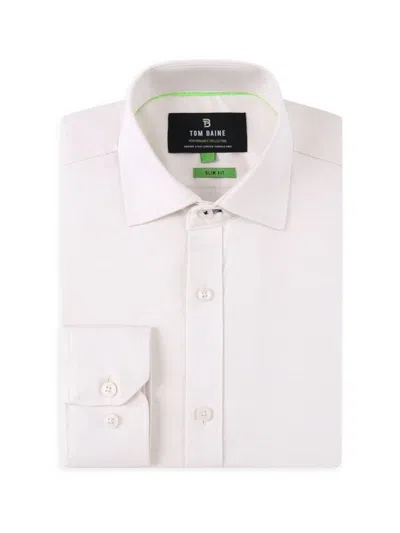Tom Baine Men's Performance Slim Fit Four Way Stretch Shirt In Beige