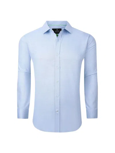 Tom Baine Men's Performance Solid Long Sleeve Button Down Dress Shirt In White