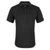 Tom Baine Men's Performance Solid Four-way Stretch Golf Polo In Black