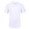 Tom Baine Men's Performance Solid Four-way Stretch Golf Polo In White