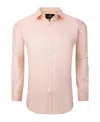 TOM BAINE MEN'S PERFORMANCE SOLID LONG SLEEVE BUTTON DOWN DRESS SHIRT