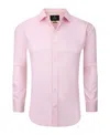 Tom Baine Regular Fit Performance Stretch Long Sleeve Button Front Shirt In Pink
