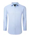 TOM BAINE MEN'S PERFORMANCE SOLID LONG SLEEVE BUTTON DOWN DRESS SHIRT