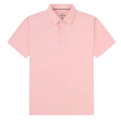 Tom Baine Men's Performance Stretch Solid Short Sleeve Polo In Pink