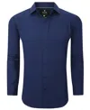 Tom Baine Performance Stretch Solid Button Down In Navy