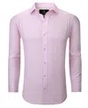 Tom Baine Slim Fit Performance Long Sleeve Solid Button Down In Pink