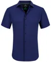 Tom Baine Solid Performance Button Down In Navy