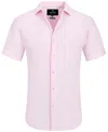 Tom Baine Solid Performance Button Down In Pink