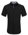 Tom Baine Slim Fit Short Sleeve Performance Stretch Button Down In Multi