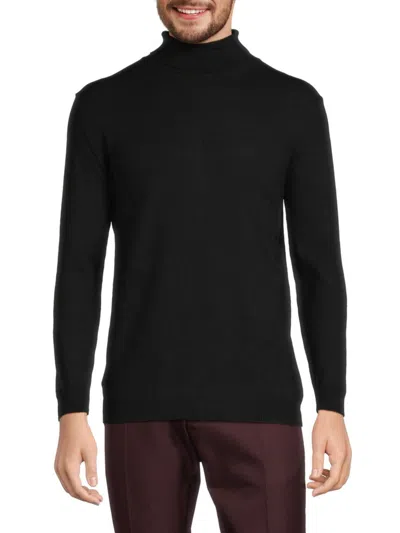 Tom Baine Men's Turtleneck Sweater In Black