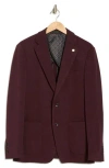 Tom Baine Performance Knit Sport Coat In Burgundy