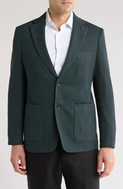 Tom Baine Performance Knit Sport Coat In Hunter Green