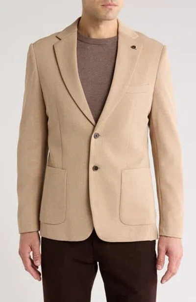 Tom Baine Performance Knit Sport Coat In Khaki