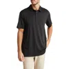 Tom Baine Slim Fit Performance Short Sleeve Solid Button Down In Black