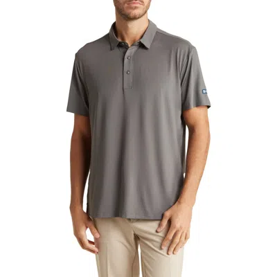 Tom Baine Performance Solid Polo In Charcoal
