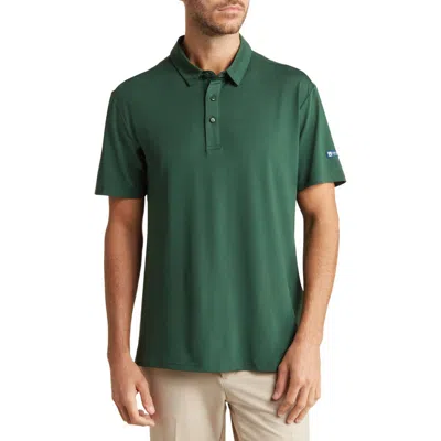 Tom Baine Performance Solid Polo In Hunter Green