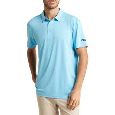 Tom Baine Performance Solid Polo In Light Blue