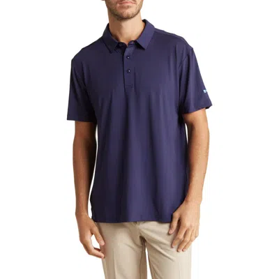 Tom Baine Performance Solid Polo In Navy