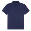 Tom Baine Performance Stretch Plaid Short Sleeve Polo In Blue