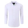 Tom Baine Men's Performance Solid Long Sleeve Button Down Dress Shirt In White
