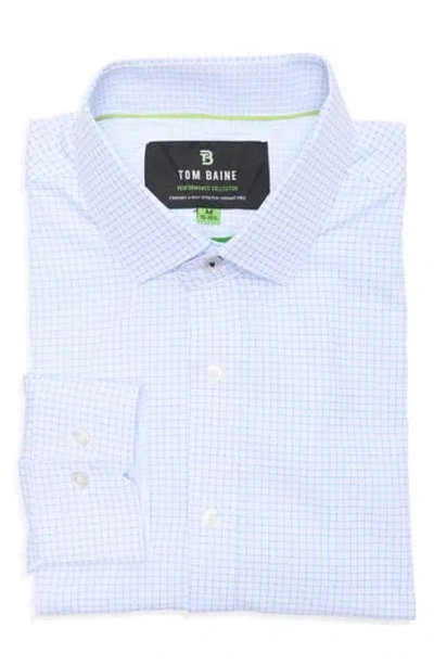 Tom Baine Performance Stretch Winkle Free Button-down Shirt In Blue